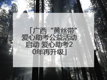 广西“黄丝带”爱心助考公益活动启动 爱心助考20年再升级