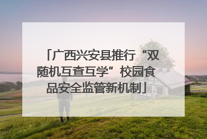 广西兴安县推行“双随机互查互学”校园食品安全监管新机制