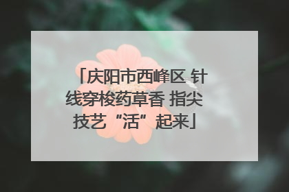 庆阳市西峰区 针线穿梭药草香 指尖技艺“活”起来