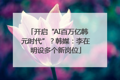 开启“AI百万亿韩元时代”？韩媒：李在明设多个新岗位