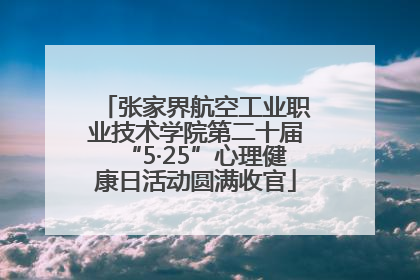张家界航空工业职业技术学院第二十届“5·25”心理健康日活动圆满收官
