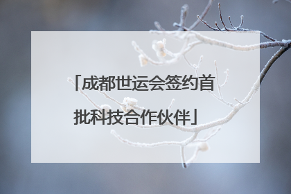 成都世运会签约首批科技合作伙伴