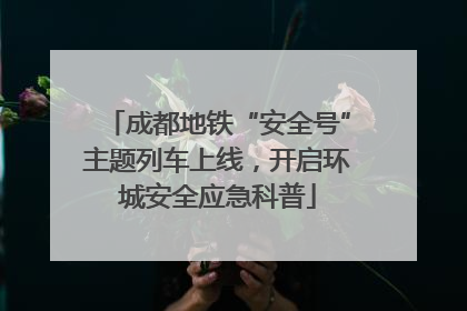 成都地铁“安全号”主题列车上线，开启环城安全应急科普