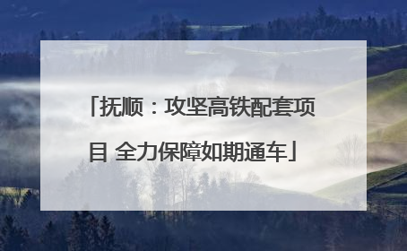 抚顺：攻坚高铁配套项目 全力保障如期通车