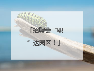 招聘会“职”达园区！