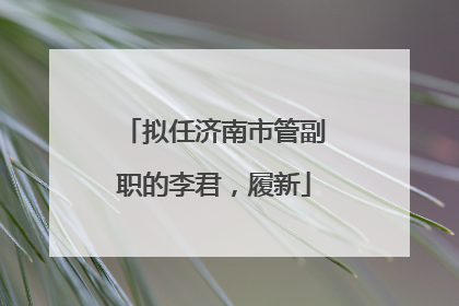 拟任济南市管副职的李君，履新