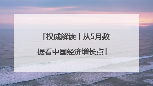 权威解读丨从5月数据看中国经济增长点