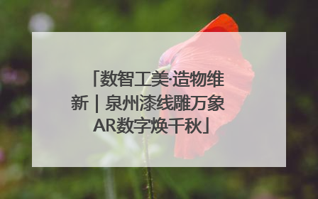 数智工美·造物维新｜泉州漆线雕万象 AR数字焕千秋