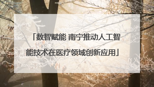 数智赋能 南宁推动人工智能技术在医疗领域创新应用