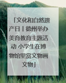 文化和自然遗产日丨德州举办美育教育主题活动 小学生在博物馆里赏文物画文物