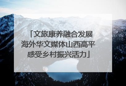 文旅康养融合发展 海外华文媒体山西高平感受乡村振兴活力