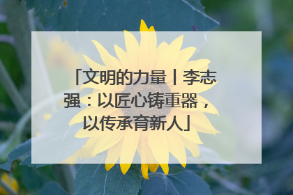 文明的力量丨李志强：以匠心铸重器，以传承育新人