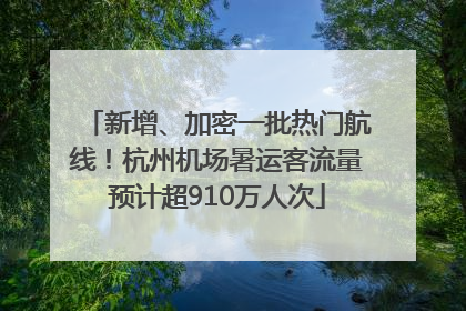 新增、加密一批热门航线！杭州机场暑运客流量预计超910万人次