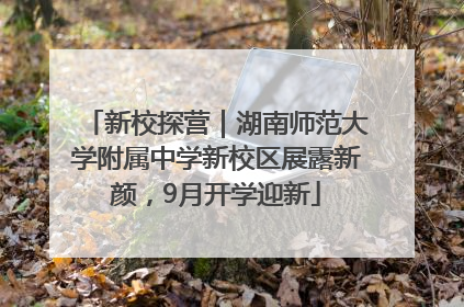 新校探营｜湖南师范大学附属中学新校区展露新颜，9月开学迎新