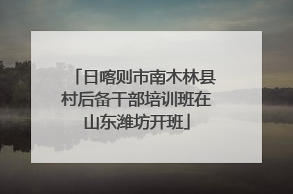 日喀则市南木林县村后备干部培训班在山东潍坊开班