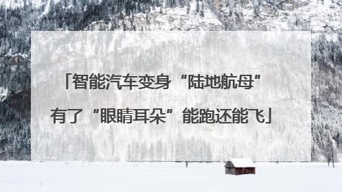 智能汽车变身“陆地航母” 有了“眼睛耳朵”能跑还能飞