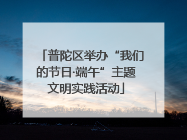 普陀区举办“我们的节日·端午”主题文明实践活动