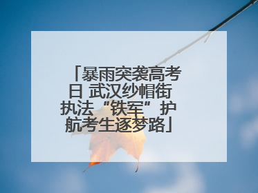 暴雨突袭高考日 武汉纱帽街执法“铁军”护航考生逐梦路