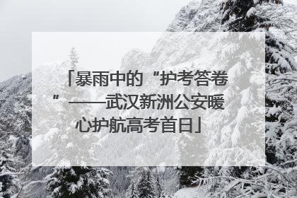 暴雨中的“护考答卷”——武汉新洲公安暖心护航高考首日