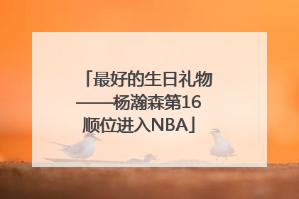 最好的生日礼物——杨瀚森第16顺位进入NBA