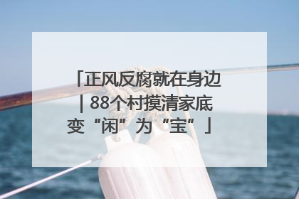 正风反腐就在身边｜88个村摸清家底变“闲”为“宝”