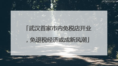 武汉首家市内免税店开业，免退税经济或成新风潮