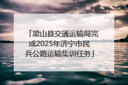 梁山县交通运输局完成2025年济宁市民兵公路运输集训任务
