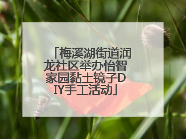 梅溪湖街道润龙社区举办怡智家园黏土镜子DIY手工活动