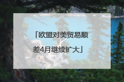 欧盟对美贸易顺差4月继续扩大