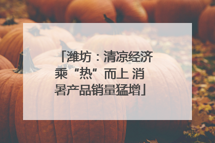 潍坊：清凉经济乘“热”而上 消暑产品销量猛增