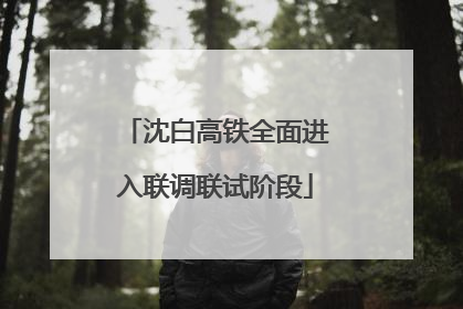 沈白高铁全面进入联调联试阶段