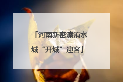 河南新密溱洧水城“开城”迎客