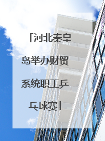 河北秦皇岛举办财贸系统职工乒乓球赛