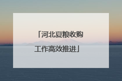 河北夏粮收购工作高效推进