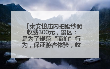 泰安岱庙内拍婚纱照收费300元，景区：是为了规范“商拍”行为，保证游客体验，收取费用全部上交国库