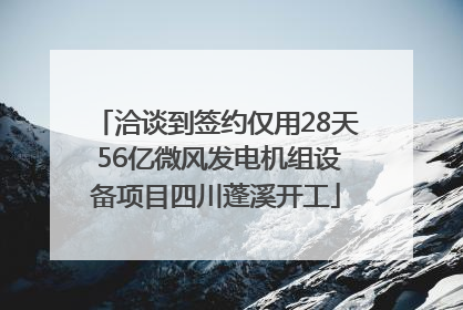 洽谈到签约仅用28天 56亿微风发电机组设备项目四川蓬溪开工