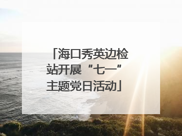 海口秀英边检站开展“七一”主题党日活动