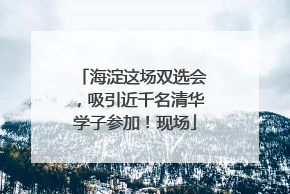 海淀这场双选会，吸引近千名清华学子参加！现场