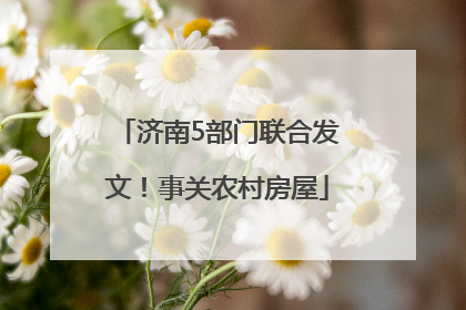 济南5部门联合发文！事关农村房屋