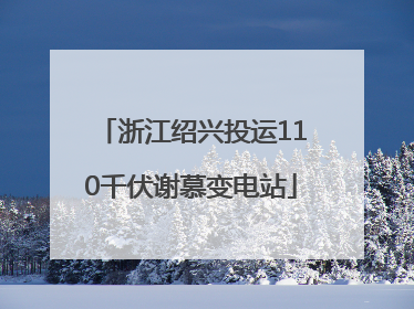 浙江绍兴投运110千伏谢慕变电站