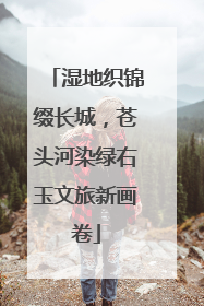 湿地织锦缀长城，苍头河染绿右玉文旅新画卷