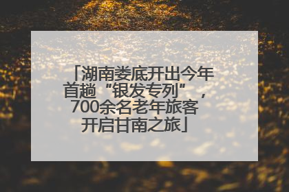 湖南娄底开出今年首趟“银发专列”，700余名老年旅客开启甘南之旅