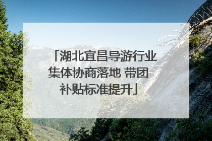 湖北宜昌导游行业集体协商落地 带团补贴标准提升