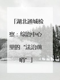 湖北通城检察：综治中心里的“法治前哨”