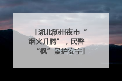 湖北随州夜市“烟火升腾”，民警“枫”景护安宁