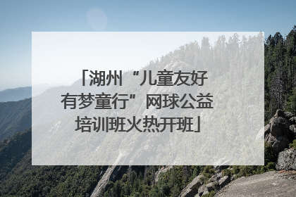 湖州“儿童友好 有梦童行”网球公益培训班火热开班
