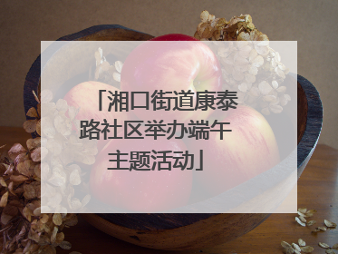 湘口街道康泰路社区举办端午主题活动