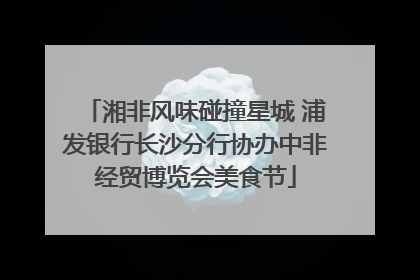 湘非风味碰撞星城 浦发银行长沙分行协办中非经贸博览会美食节