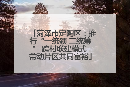 菏泽市定陶区：推行“一统领 三统筹” 跨村联建模式 带动片区共同富裕