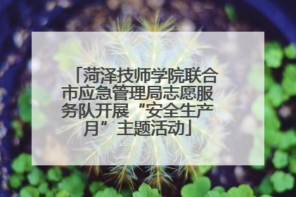 菏泽技师学院联合市应急管理局志愿服务队开展“安全生产月”主题活动